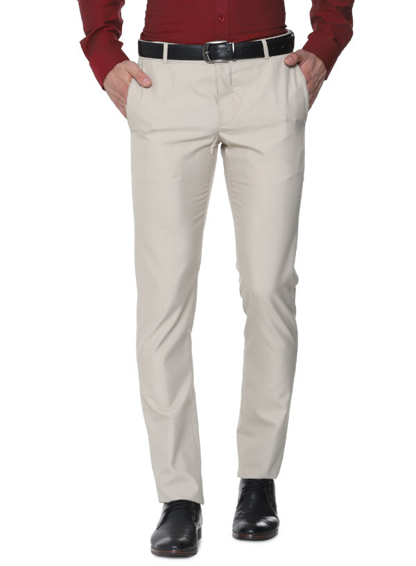 Dcot by Donear Mens Beige Cotton Trousers