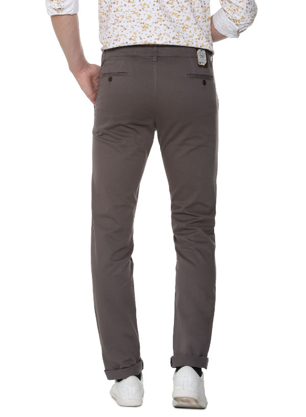 Dcot by Donear Mens Brown Cotton Trousers
