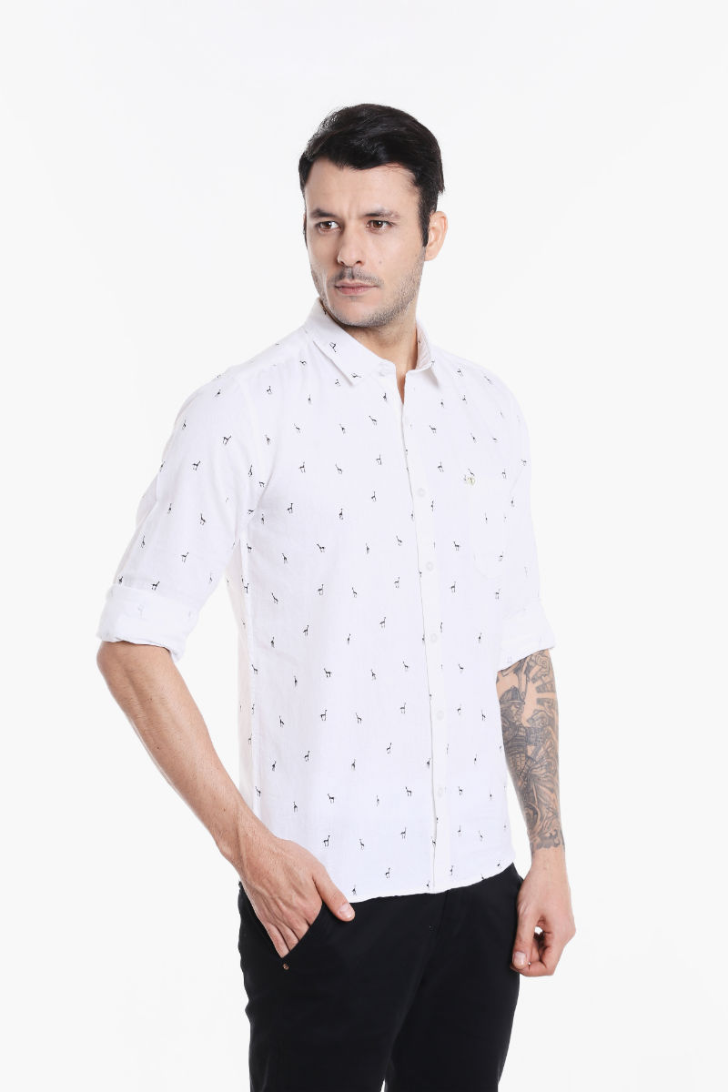 Buy DONEAR NXG Men Self Design Formal White Shirt Online at Best Prices in  India | Flipkart.com